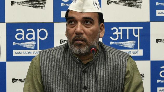 AAP leader Gopal Rai said his party was the only one to start a movement against the ‘corrupt’ Congress rule. (Biplov Bhuyan/HT Photo) AAP leader Gopal Rai said his party was the only one to start a movement against the ‘corrupt’ Congress rule. (Biplov Bhuyan/HT Photo)