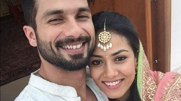 Shahid Kapoor with wife Mira Rajput.