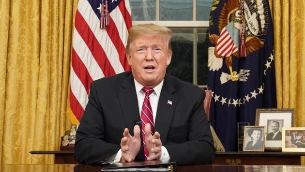 US president Donald Trump spoke via video Friday to participants in this year’s March for Life on the National Mall.(AP Photo) US president Donald Trump spoke via video Friday to participants in this year’s March for Life on the National Mall.(AP Photo)
