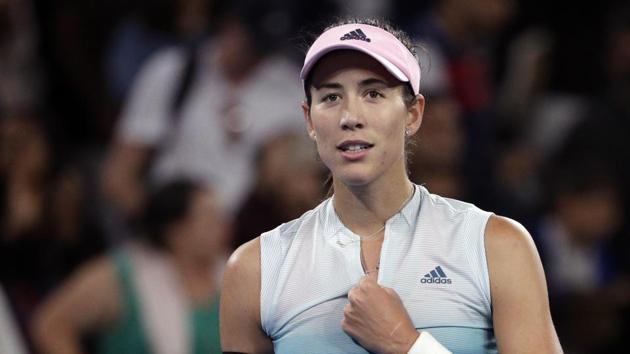 Garbine Muguruza reacts after defeating Timea Bacsinszky in their third round match at the Australian Open.(AP)