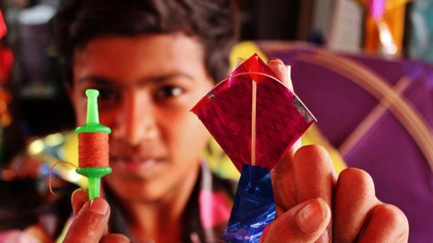 Miniature kites are displayed in a shop ahead of Makar Sankranti in Thane city, Maharashtra. (Praful gangurde / HT Photo) Miniature kites are displayed in a shop ahead of Makar Sankranti in Thane city, Maharashtra. (Praful gangurde / HT Photo)