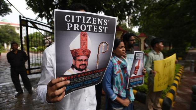 Four nuns of the Missionaries of Jesus congregation who supported another nun who complained of rape against the former bishop of Jalandhar, have written to the Kerala chief minister Pinarayi Vijayan saying there were threats to their lives from the accused bishop. (Biplov Bhuyan/HT PHOTO) Four nuns of the Missionaries of Jesus congregation who supported another nun who complained of rape against the former bishop of Jalandhar, have written to the Kerala chief minister Pinarayi Vijayan saying there were threats to their lives from the accused bishop. (Biplov Bhuyan/HT PHOTO)