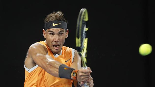 Rafael Nadal in action against Australia's Alex de Minaur. (REUTERS) Rafael Nadal in action against Australia's Alex de Minaur. (REUTERS)