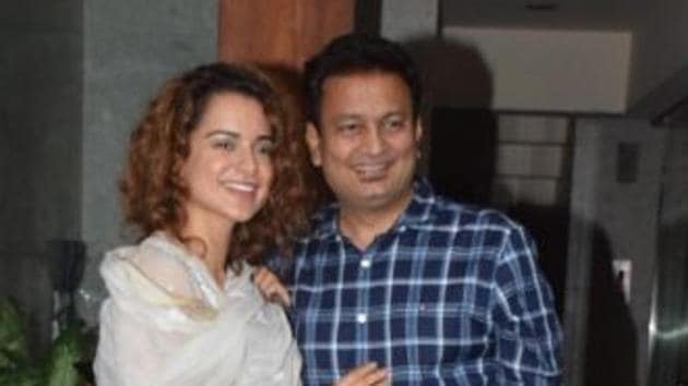 Manikarnika producer Kamal Jain with Kangana Ranaut.