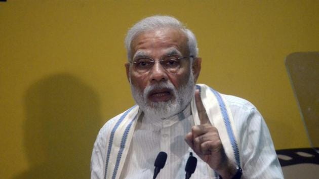 Prime Minister Narendra Modi addresses at the inauguration of National Museum of Indian Cinema, in Mumbai. (IANS Photo) Prime Minister Narendra Modi addresses at the inauguration of National Museum of Indian Cinema, in Mumbai. (IANS Photo)
