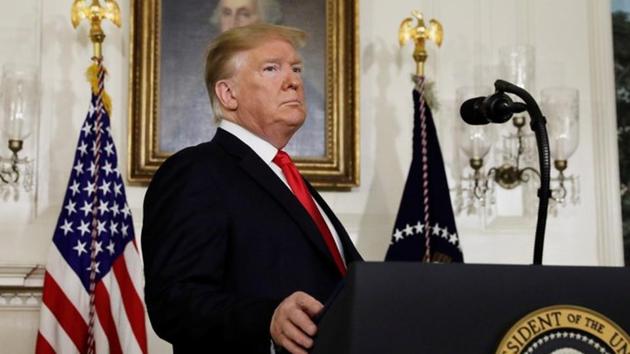 US president Donald Trump delivering remarks on border security and the partial shutdown of the US government in the Diplomatic Room at the White House in Washington, U.S. (Reuters Photo) US president Donald Trump delivering remarks on border security and the partial shutdown of the US government in the Diplomatic Room at the White House in Washington, U.S. (Reuters Photo)
