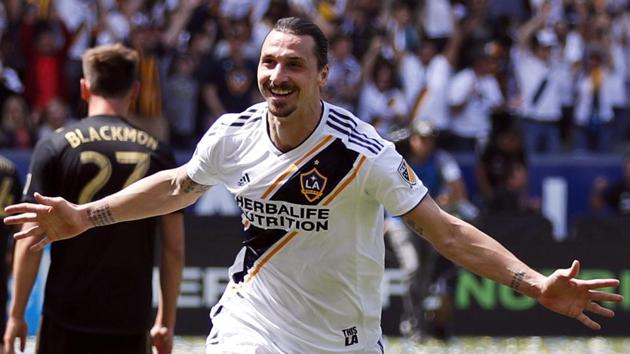 File image of LA Galaxy footballer Zlatan Ibrahimovic. (AP) File image of LA Galaxy footballer Zlatan Ibrahimovic. (AP)