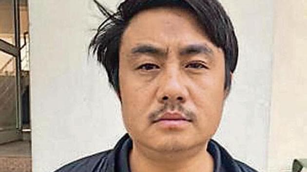 Lopsang Lama, a Nepalese citizen, was arrested from near the Kashmere Gate bus terminal on Saturday, January 19, 2019. (HT Photo) Lopsang Lama, a Nepalese citizen, was arrested from near the Kashmere Gate bus terminal on Saturday, January 19, 2019. (HT Photo)