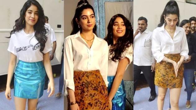 Janhvi Kapoor and Khushi Kapoor’s skirt ensembles from their BFFs with Vogue episode create just enough drama, while still be being modest. (Instagram)