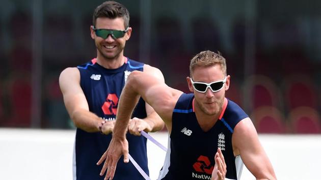 File picture of James Anderson and Stuart Broad(AFP)