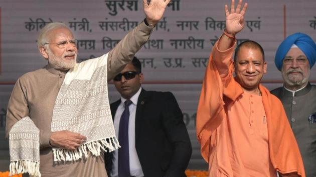 Prime Minister Narendra Modi with Uttar Pradesh chief minister Yogi Adityanath.(PTI file photo) Prime Minister Narendra Modi with Uttar Pradesh chief minister Yogi Adityanath.(PTI file photo)