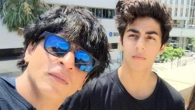 Shah Rukh Khan with son Aryan. Shah Rukh Khan with son Aryan.