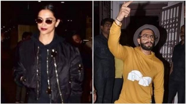 Black jackets and white sneakers, Deepika Padukone and Ranveer