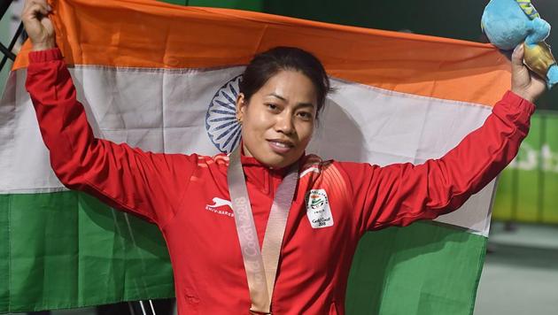 File picture of Indian weightlifter Sanjita Chanu(PTI)