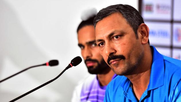 File picture of India's field hockey coach Harendra Singh(AFP)