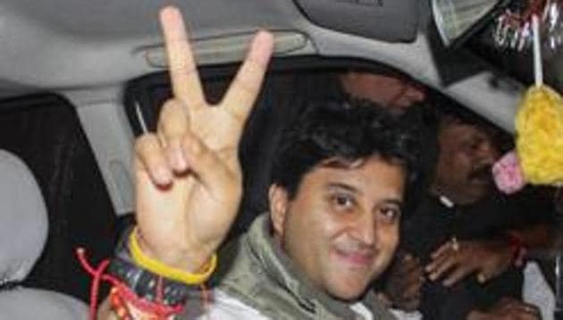 Bhopal: Congress party leader Jyotiraditya Scindia(PTI) Bhopal: Congress party leader Jyotiraditya Scindia(PTI)