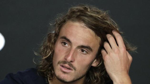 Greece's Stefanos Tsitsipas answers questions at press conference following his semifinal loss to Spain's Rafael Nadal at the Australian Open tennis championships in Melbourne, Australia, Thursday, Jan. 24, 2019(AP)
