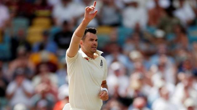 England's James Anderson celebrates taking the wicket of West Indies' Alzarri Joseph(Action Images via Reuters) England's James Anderson celebrates taking the wicket of West Indies' Alzarri Joseph(Action Images via Reuters)