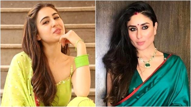 Republic Day 2019: Sara Ali Khan and Kareena Kapoor will inspire you to wear a traditional Indian look in green. (Instagram)