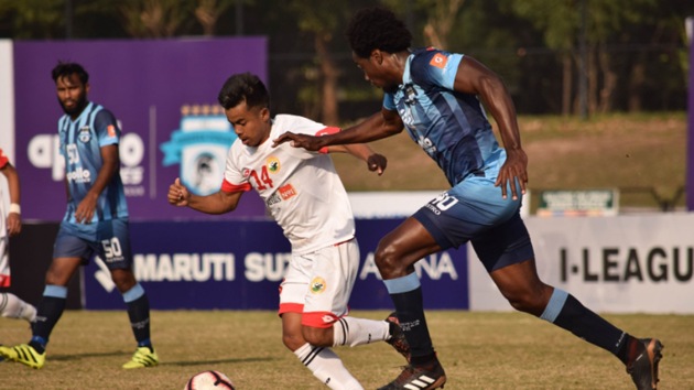 Shillong Lajong FC stunned defending champions Minerva Punjab FC 1-0 for only their second win of the ongoing I League season in Chandigarh on Friday.(Twitter)