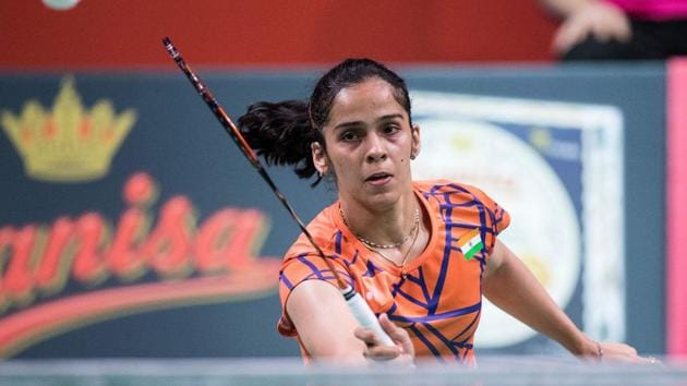 File image of Saina Nehwal in action during a match.(AFP)