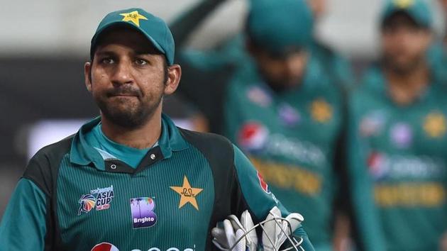 Pakistan's captain Sarfraz Ahmed leaves the field after India won by 9 wickets during the one day international (ODI) Asia Cup cricket match between Pakistan and India at the Dubai International Cricket Stadium in Dubai on September 23, 2018. (Photo by ISHARA S. KODIKARA / AFP) (AFP) Pakistan's captain Sarfraz Ahmed leaves the field after India won by 9 wickets during the one day international (ODI) Asia Cup cricket match between Pakistan and India at the Dubai International Cricket Stadium in Dubai on September 23, 2018. (Photo by ISHARA S. KODIKARA / AFP) (AFP)