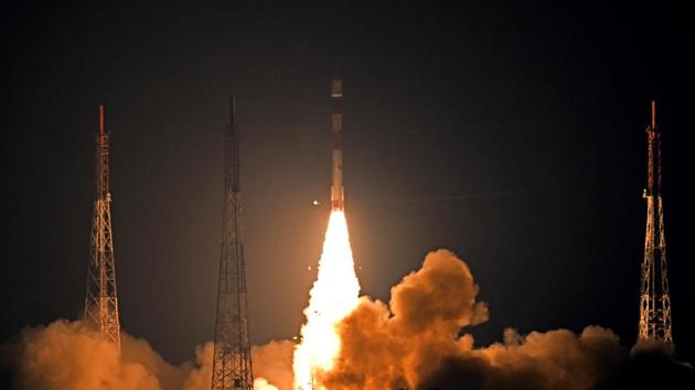 India successfully launched Microsat-R, a military satellite on board its Polar rocket PSLV C44, from the spaceport at Sriharikota, in Andhra Pradesh, in ISRO’s first mission for 2019. The fourth stage of the rocket had an experimental satellite Kalamsat, a students’ payload. Built at a cost of around <span class='webrupee'>₹</span>12 lakh, Kalamsat will study the communication system of nano satellites, which can be useful in disaster management. (ANI) India successfully launched Microsat-R, a military satellite on board its Polar rocket PSLV C44, from the spaceport at Sriharikota, in Andhra Pradesh, in ISRO’s first mission for 2019. The fourth stage of the rocket had an experimental satellite Kalamsat, a students’ payload. Built at a cost of around <span class='webrupee'>₹</span>12 lakh, Kalamsat will study the communication system of nano satellites, which can be useful in disaster management. (ANI)