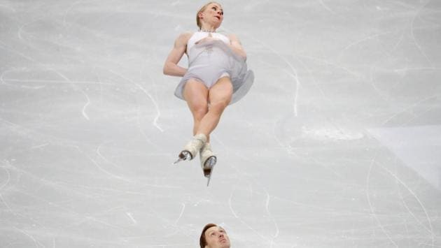 Russia’s Evgenia Tarasova and Vladimir Morozov in action during the Pairs Free Skating at the ISU European Figure Skating Championships in Minsk, Belarus. (Vasily Fedosenko / REUTERS) Russia’s Evgenia Tarasova and Vladimir Morozov in action during the Pairs Free Skating at the ISU European Figure Skating Championships in Minsk, Belarus. (Vasily Fedosenko / REUTERS)