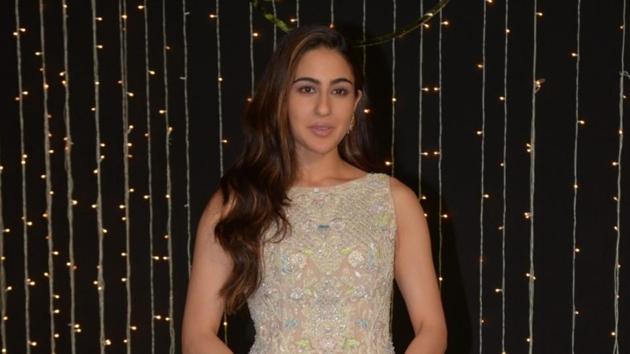 Sara Ali Khan at Priyanka Chopra and Nick Jonas third wedding reception in Mumbai. (IANS)(IANS)