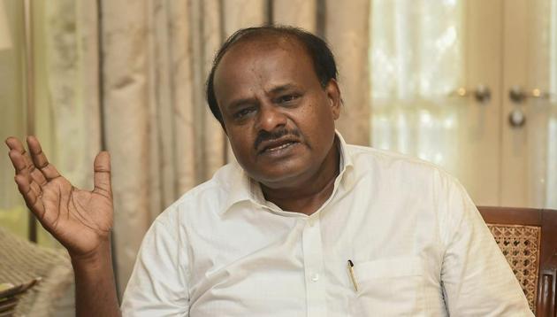 Karnataka Chief Minister H D Kumaraswamy Friday claimed opposition BJP was continuing its Operation Lotus to topple the JDS-Congress government and tried to lure a Congress legislator with ‘gift’.(AP)