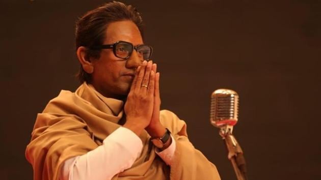Nawazuddin Siddiqui in a still from Thackeray. Nawazuddin Siddiqui in a still from Thackeray.