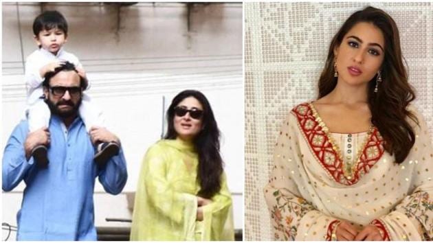 Saif Ali Khan and Kareena Kapoor celebrated Republic Day with son Taimur Ali Khan as Sara Ali Khan .(Viral Bhayani and Adrian Jacob)