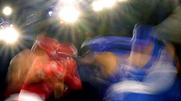 Harivansh Tawari (blue) of Maharashtra and Ankit (red) of Haryana during a bout in the 60kg category at the under 21 boys boxing championship at Khelo India Youth Games 2019 at Shree Shiv Chhatrapati Sports Complex Balewadi in Pune, Maharashtra. (Pratham Gokhale / HT Photo) Harivansh Tawari (blue) of Maharashtra and Ankit (red) of Haryana during a bout in the 60kg category at the under 21 boys boxing championship at Khelo India Youth Games 2019 at Shree Shiv Chhatrapati Sports Complex Balewadi in Pune, Maharashtra. (Pratham Gokhale / HT Photo)