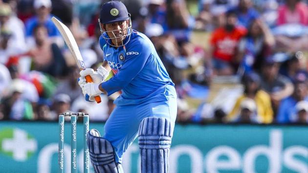 MS Dhoni of India plays during the second one day international between India and New Zealand. (AP) MS Dhoni of India plays during the second one day international between India and New Zealand. (AP)