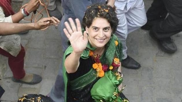 Priyanka Gandhi Vadra at a road show in Amethi in 2014. The Congress party on Wednesday, Jan 23, 2019 appointed Priyanka Gandhi Vadra as All India Congress Committee (AICC) General Secretary of Uttar Pradesh East. (File Photo)(PTI)