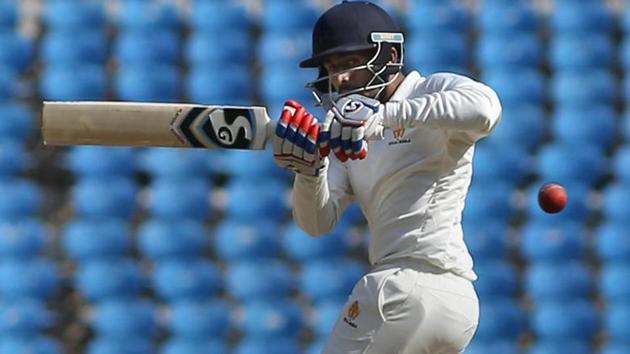 Karnataka batsman Shreyas Gopal plays a shot. (PTI) Karnataka batsman Shreyas Gopal plays a shot. (PTI)