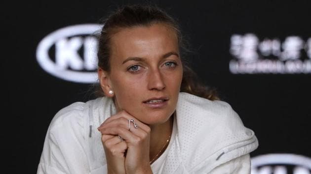 Czech Republic's Petra Kvitova attends a news conference after losing the Australian Open final against Japan's Naomi Osaka.(Reuters) Czech Republic's Petra Kvitova attends a news conference after losing the Australian Open final against Japan's Naomi Osaka.(Reuters)
