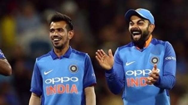 Virat Kohli and Yuzvendra Chahal (L).(ICC/ Instagram)