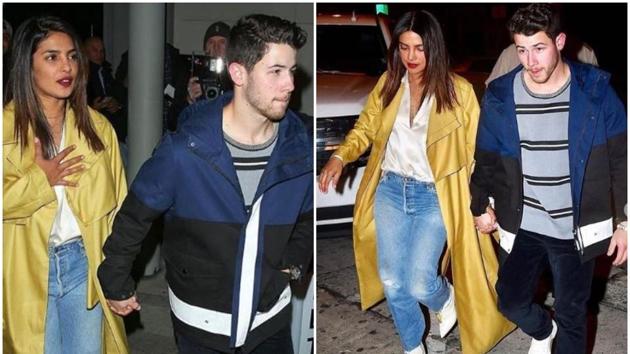 Priyanka Chopra with husband Nick Jonas were spotted on a night out.(Instagram)