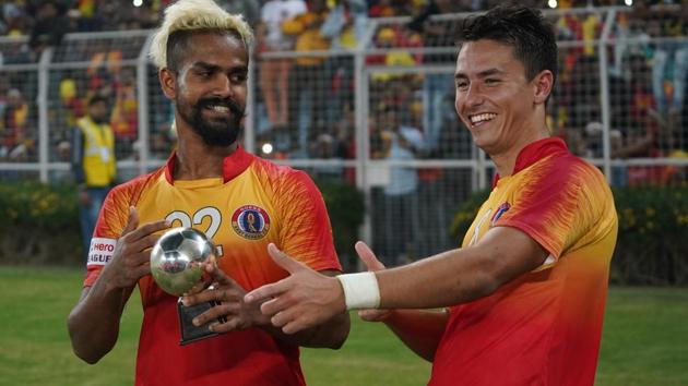 East Bengal beat Mohun Bagan in their I-League encounter.(AIFF)