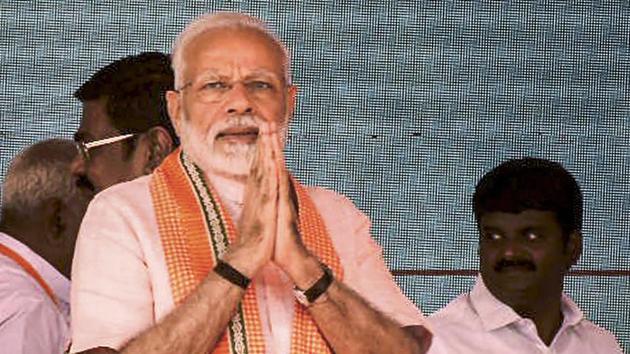 Prime Minister Narendra Modi at the foundation stone laying ceremony of All India Institute of Medical Sciences (AIIMS) in Madurai. (PTI) Prime Minister Narendra Modi at the foundation stone laying ceremony of All India Institute of Medical Sciences (AIIMS) in Madurai. (PTI)