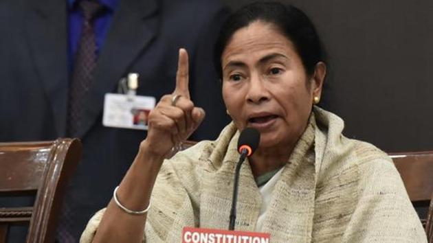 Taking at dig at West Bengal chief minister and Trinamool Congress supremo Mamata Banerjee, the BJP on Saturday said she was gathering “people from all over the country” after realising her inability to take on the saffron party. (Photo by Sanjeev Verma/ Hindustan Times)(Sanjeev Verma/HT PHOTO)