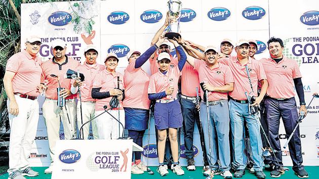 Panchshil Aces clinched the Poona club golf league title defeating Poonawala Eagles 6-0 in the finals.(HT PHOTO)