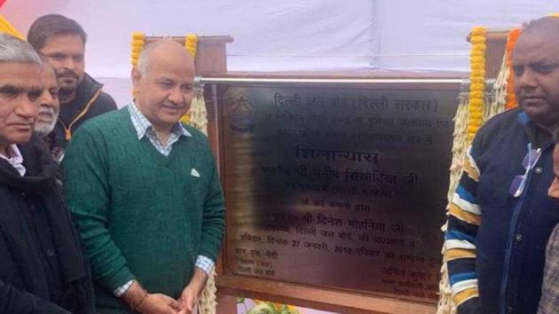 The underground reservoir and a complementing boosting pumping station is being built in Delhi deputy CM Manish Sisodia’s assembly constituency, Patparganj. (HT Photo) The underground reservoir and a complementing boosting pumping station is being built in Delhi deputy CM Manish Sisodia’s assembly constituency, Patparganj. (HT Photo)