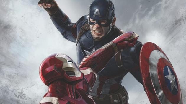 Iron Man and Captain America in concept art for Captain America: Civil War.