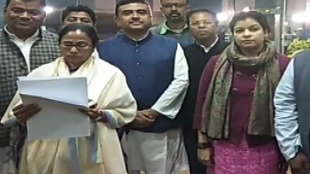 Malda North MP Mausam Noor with West Bengal chief minister and Trinamool Congress supremo Mamata Banerjee.(ANI/Twitter)