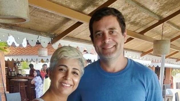 Goa-based dentist Rachna Fernandes said that Rahul Gandhi was having a quiet lunch with mother Sonia Gandhi.(Rachna Fernandes/ANI/Twitter) Goa-based dentist Rachna Fernandes said that Rahul Gandhi was having a quiet lunch with mother Sonia Gandhi.(Rachna Fernandes/ANI/Twitter)