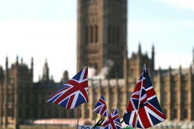 British Union flags fly in front of The Houses of Parliament in London. British Prime Minister Theresa May’s Brexit Plan B is due to be voted on Tuesday and the Prime Minister has said the deal with the EU must change. (File Photo)(AP)