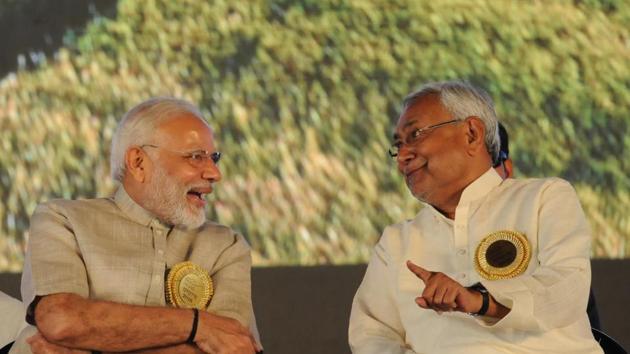 PM Narendra Modi and Bihar CM Nitish Kumar will kick off the National Democratic Alliance’s Lok Sabha campaign at Patna’s Gandhi Maidan on March 3. State JD (U) president Bashistha Narayan Singh said, “The NDA will highlight people-centric initiatives taken under the leadership of Prime Minister Narendra Modi in the country and chief minister Nitish Kumar in the state.” (A P Dube / HT Archive) PM Narendra Modi and Bihar CM Nitish Kumar will kick off the National Democratic Alliance’s Lok Sabha campaign at Patna’s Gandhi Maidan on March 3. State JD (U) president Bashistha Narayan Singh said, “The NDA will highlight people-centric initiatives taken under the leadership of Prime Minister Narendra Modi in the country and chief minister Nitish Kumar in the state.” (A P Dube / HT Archive)