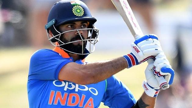 India's captain Virat Kohli plays a shot during the second one-day international (ODI) cricket match between New Zealand and India in Tauranga on January 26, 2019. (Photo by Marty MELVILLE / AFP)(AFP)